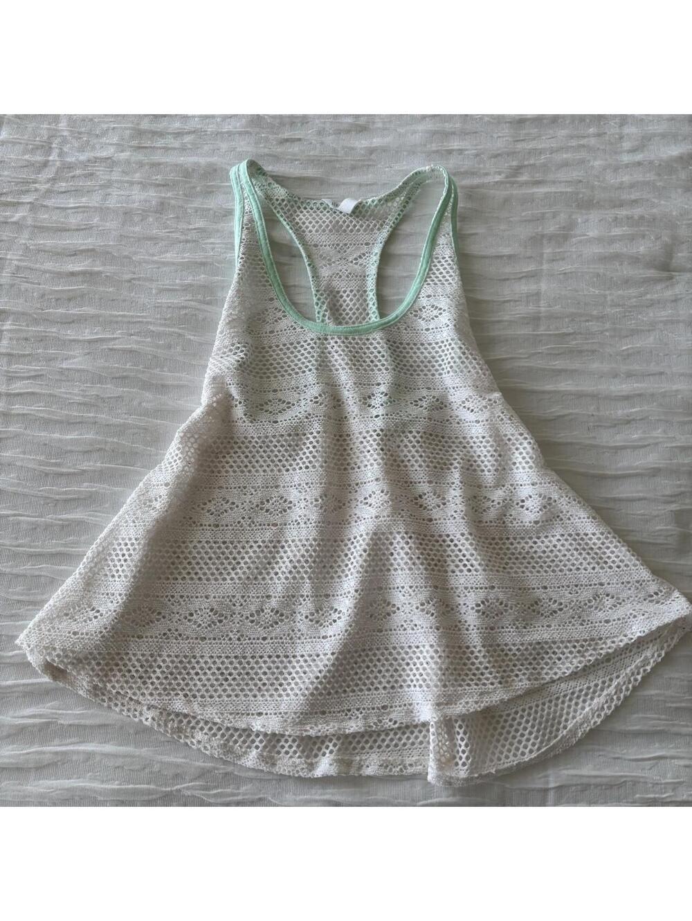 Aeropostale Women's White and Cream Vests-tanks-cami